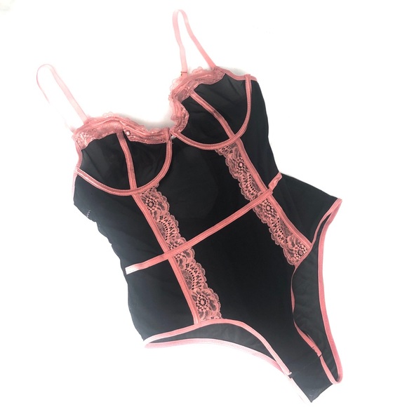 Fashion Nova Lace Mesh Body-Suit - Picture 4 of 5